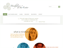 Tablet Screenshot of mindfulnessatthecenter.com